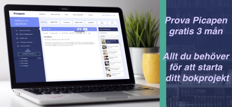 B&ouml;rja skriv din bok med Picapen - 3 m&aring;nader gratis!